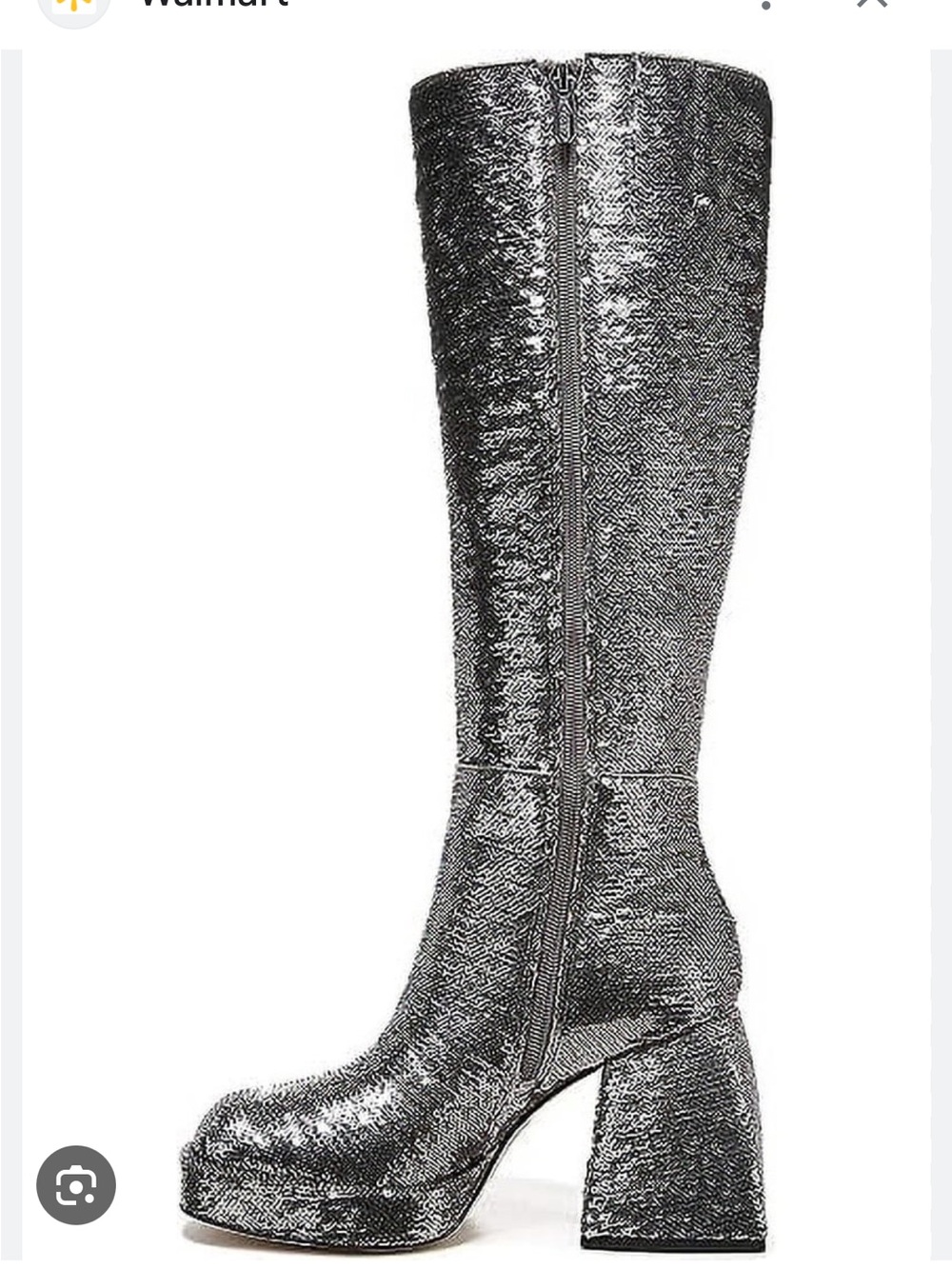 Circus by Sam Edelman Silver Glitter Knee high Platform Boots